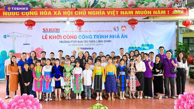 Toshiko chung tay xây dựng nhà ăn bán trú, tiếp sức học sinh vùng cao vững bước đến trường