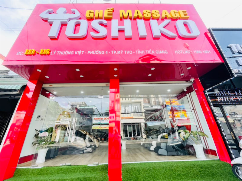 Bên ngoài showroom ghế massage Tiền Giang - Toshiko