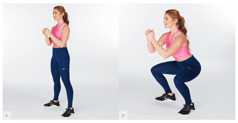 Bài tập squat cải thiện mông xệ và làm thon gọn bắp chân