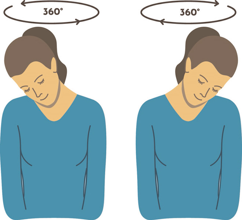Xoay cổ giúp làm nóng các cơ quanh vùng cổ