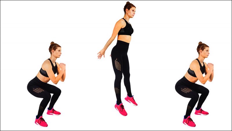 Sự kết hợp giữa bài tập squat và bật nhảy