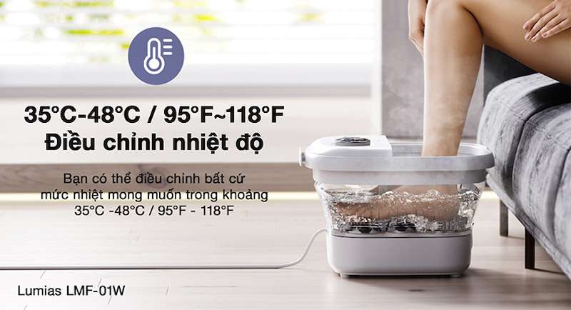 Lumias là thương hiệu bồn massage chân được nhiều người yêu thích