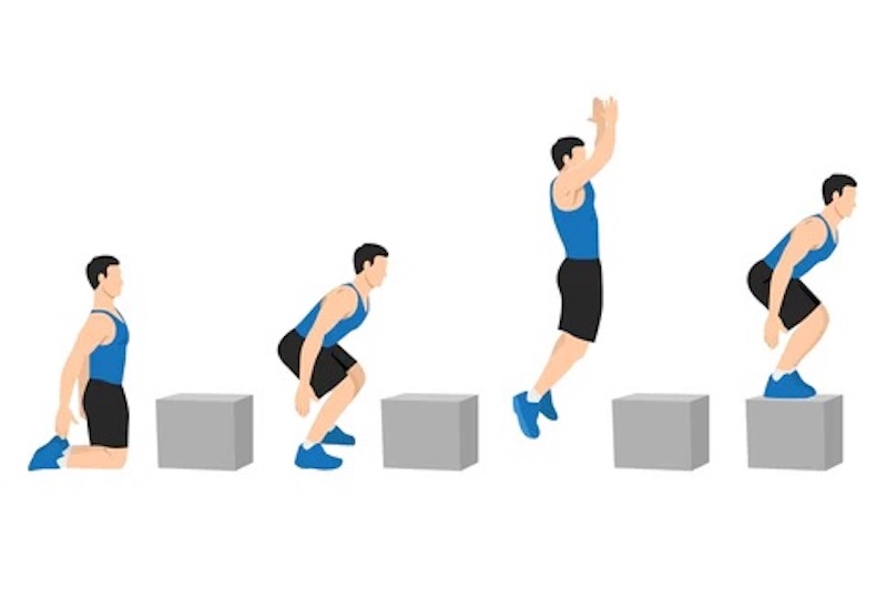 Bài tập Burpee Box Jump cần sự bổ trợ của 1 chiếc bục cố định