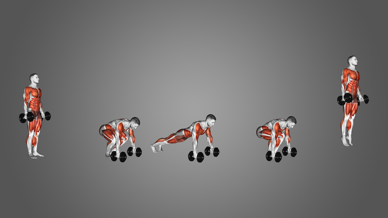 Bài tập Dumbbell Burpee tăng hiệu quả nhờ sử dụng tạ đơn