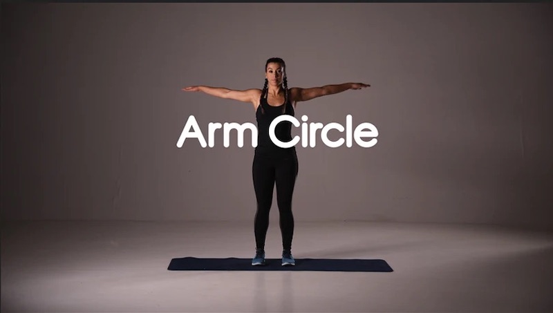 Arm circles xoay vòng tay kích thích giảm mỡ