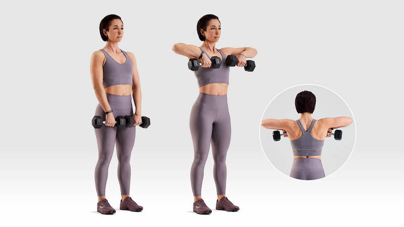 Dumbbell Upright Rows làm săn chắc cơ vai