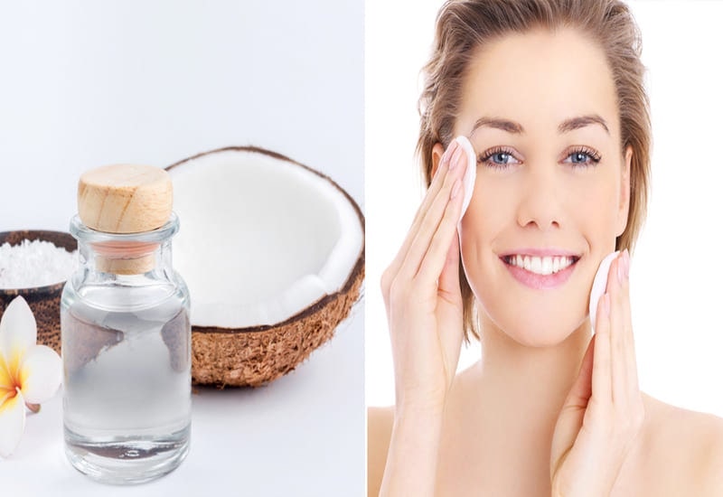 Dùng dầu dừa mátxa giúp da mặt sáng và đều màu hơn