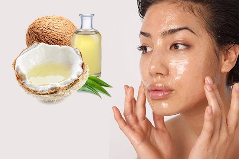 Massage mặt với dầu dừa vừa giúp làm thon mặt vừa giúp da sáng khỏe hơn