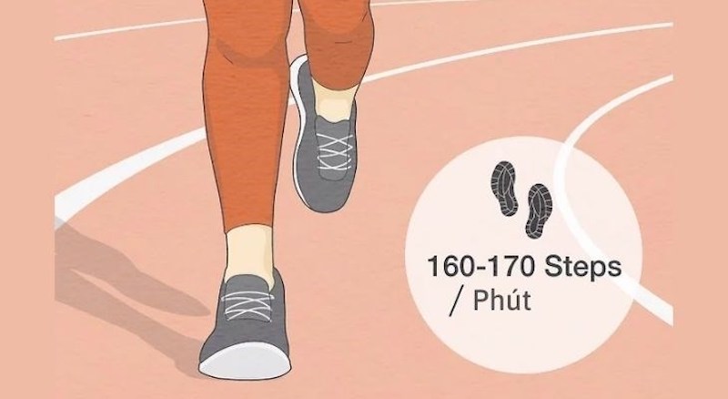 Cadence tốt nằm trong khoảng từ 170 - 180 spm