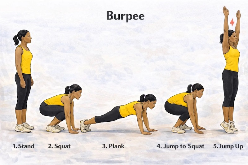 Burpees là bài tập Crossfit toàn thân