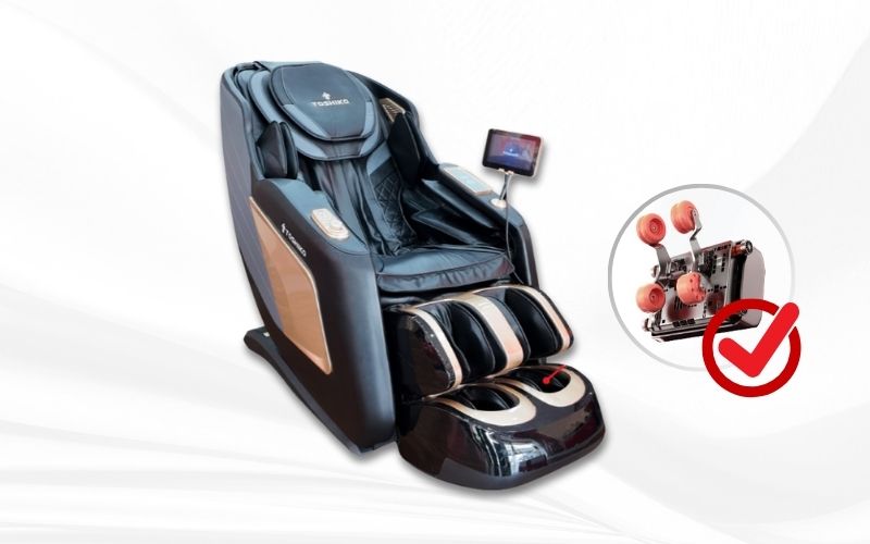 Con lăn ghế massage Toshiko được test bên trong suốt nhiều giờ liền