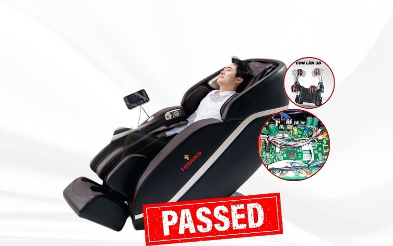 Mạch chủ và con lăn 3D ghế massage vượt qua những bài test khắc nghiệt nhất