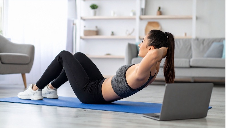 Bài tập gập bụng cơ bản