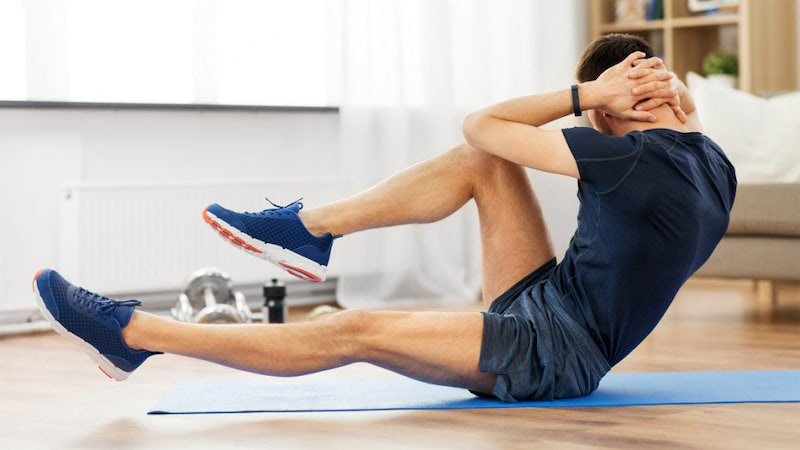 Gập bụng giúp loại bỏ mỡ vòng 2 hiệu quả