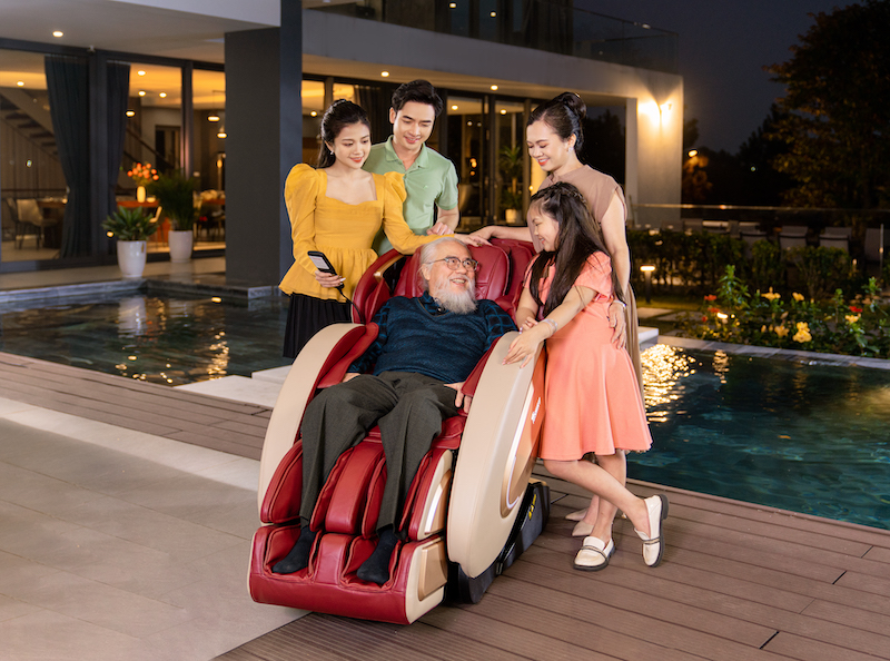 Ghế massage có nhiều tính năng tiện ích, chăm sóc toàn diện sức khoẻ