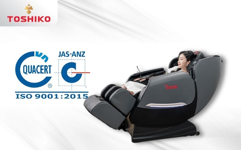 Ghế massage Toshiko được chứng nhận phù hợp QUACERT hợp chuẩn theo TCVN/ISO