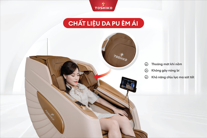 Ghế massage Toshiko T93 chất liệu da PU hiện đại