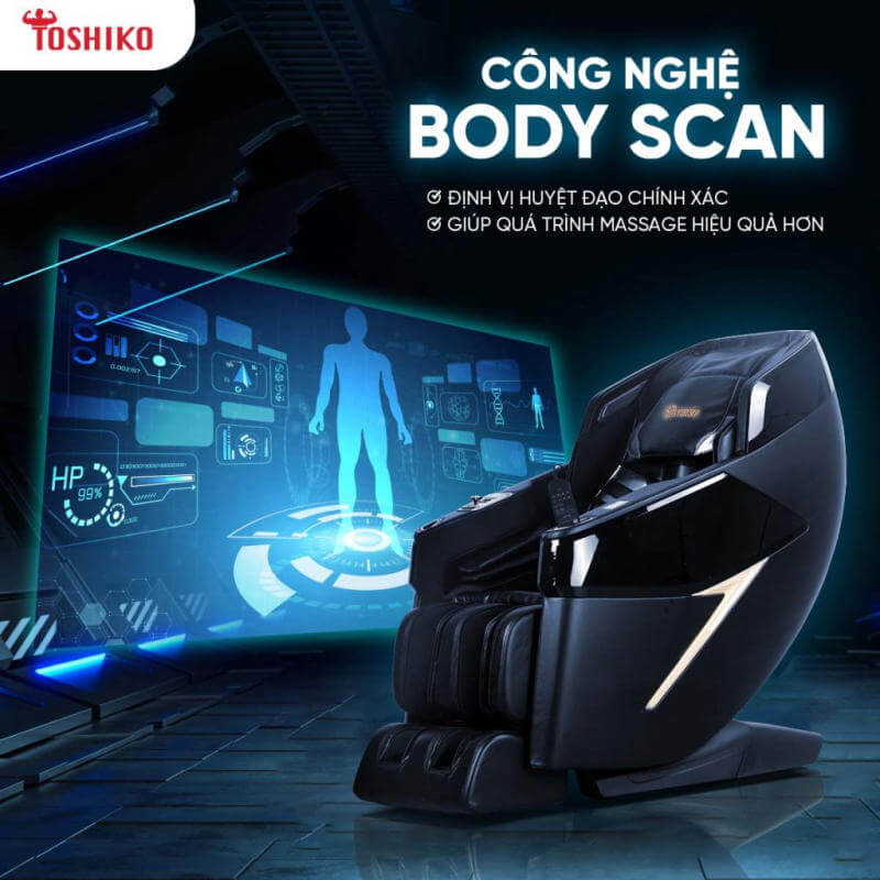 Ghế massage toàn thân Toshiko T336 trang bị công nghệ hiện đại