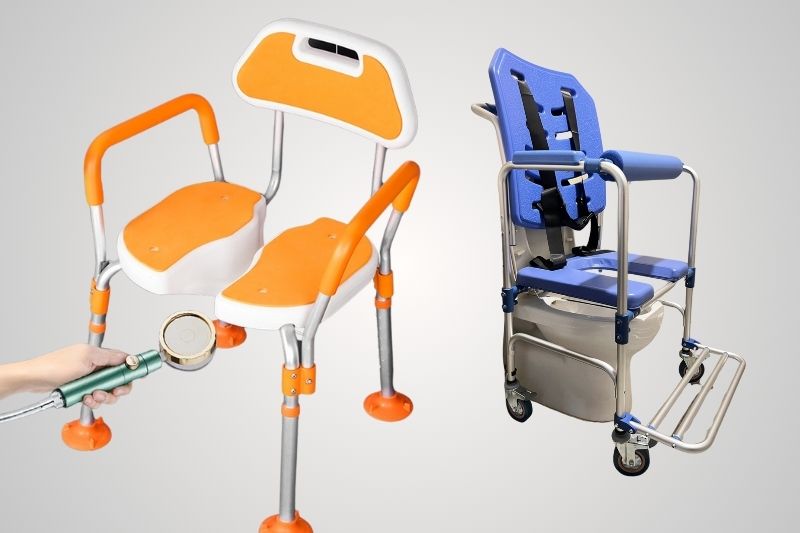 Ghế tựa lưng thiết kế riêng để phục vụ tắm rửa vệ sinh