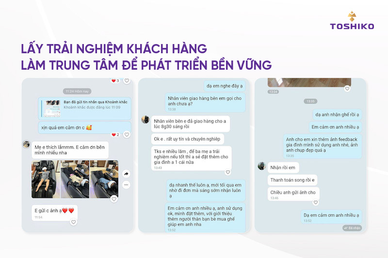 Toshiko luôn đặt khách hàng làm trung tâm để phát triển bền vững