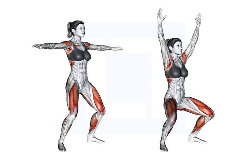 Phối hợp cùng động tác squat giúp cải thiện số đo vòng mông