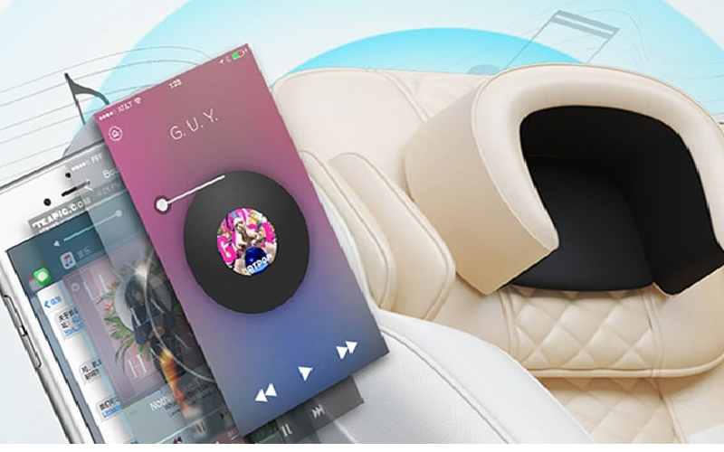 Tính năng loa nghe nhạc bluettoth giúp tăng hiệu quả trị liệu của ghế massage