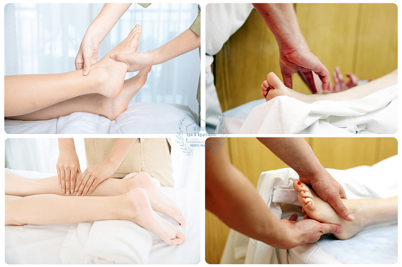 Sắp xếp dụng cụ đầy đủ để có thể trải nghiệm những lợi ích toàn diện mà massage chân đem lại 