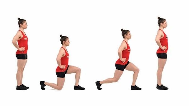 Các bước tập lunge cơ bản