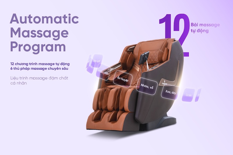 Ghế massage Toshiko T90 trang bị kỹ thuật massage Shiatsu ưu việt