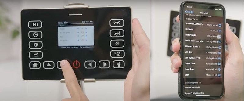 Tính năng kết nối bluetooth với ghế massage mang đến nhiều tiện ích