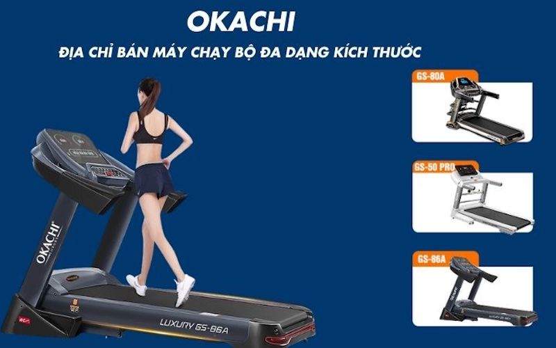 Máy tập chạy bộ Okachi có nhiều tính năng hiện đại