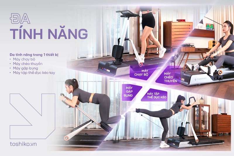 Toshiko 9in1 tích hợp cùng lúc nhiều loại máy tập