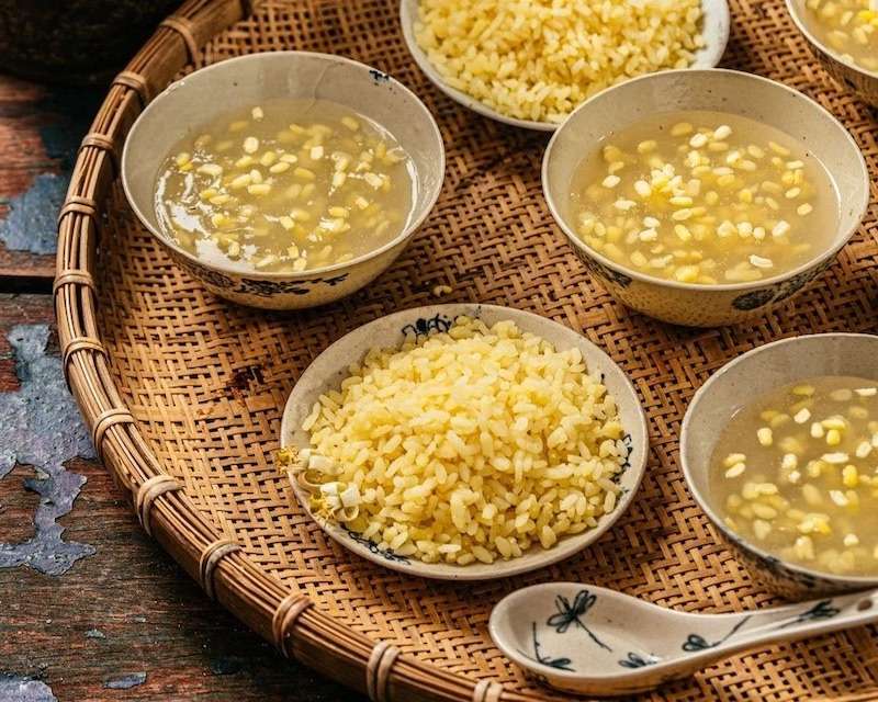Sử dụng bột bình tinh nấu chè hoa cau