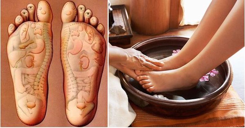 Ngâm chân tác động vào các huyệt đạo trọng yếu ở bàn chân từ đó tăng cường hiệu quả trị liệu