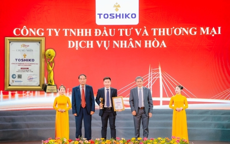 Toshiko vinh dự nhận giải thưởng Sản phẩm dịch vụ chất lượng Việt Nam