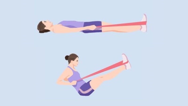 Bài tập Side V với dây kháng lực dành cho nữ