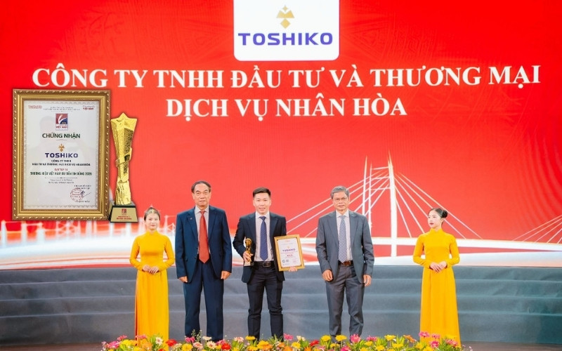 Toshiko nhận giải Top 10 Thương hiệu Việt Nam ưu tiên tin dùng 2026