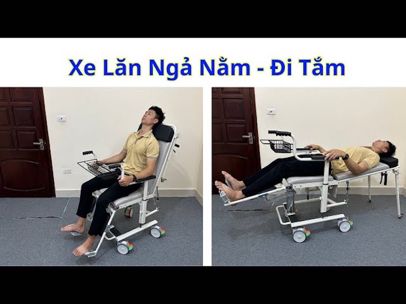 Xe lăn có thể ngả thành giường nằm