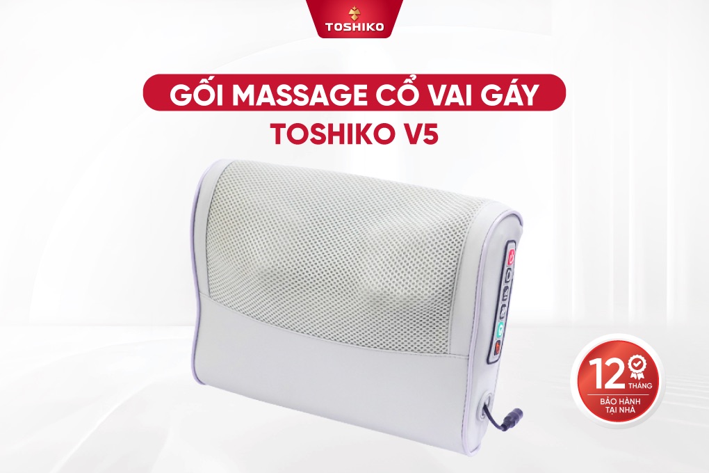 Gối massage cổ vai gáy Toshiko V5