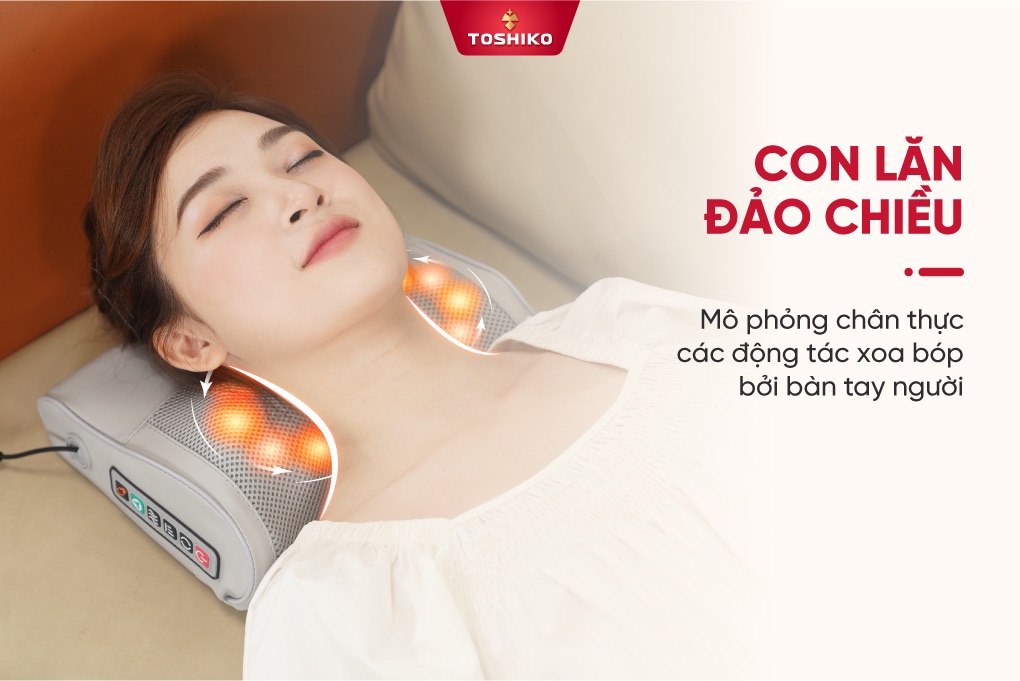 Gối massage cổ vai gáy Toshiko V5, ảnh 5