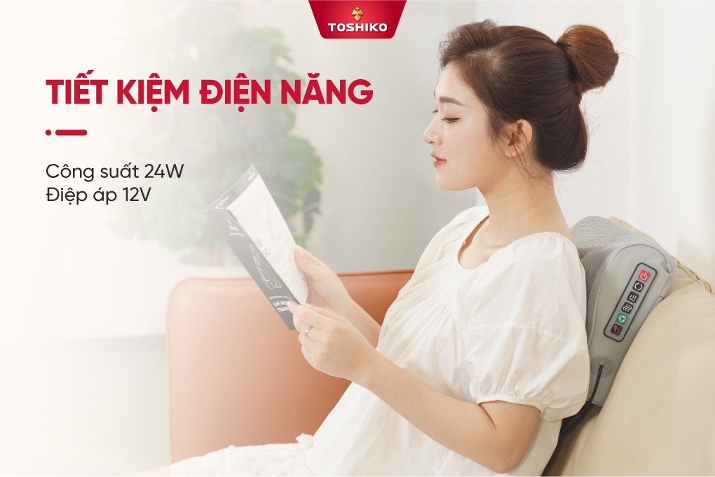 Gối massage cổ vai gáy Toshiko V5, ảnh 6