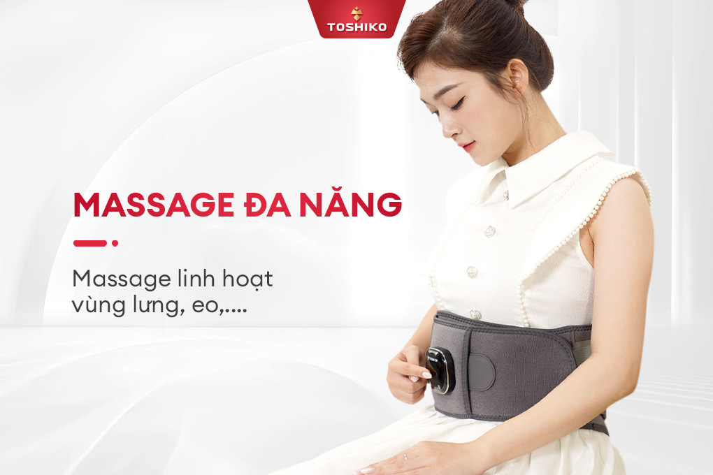 Đai massage lưng eo công thái học Toshiko V6, ảnh 4