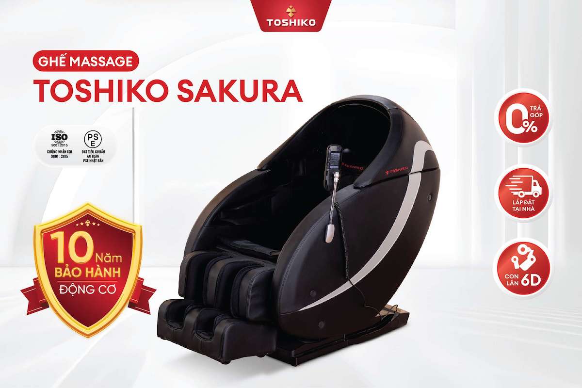 Ghế massage nội địa Nhật Toshiko Sakura (AnmaohIV)
