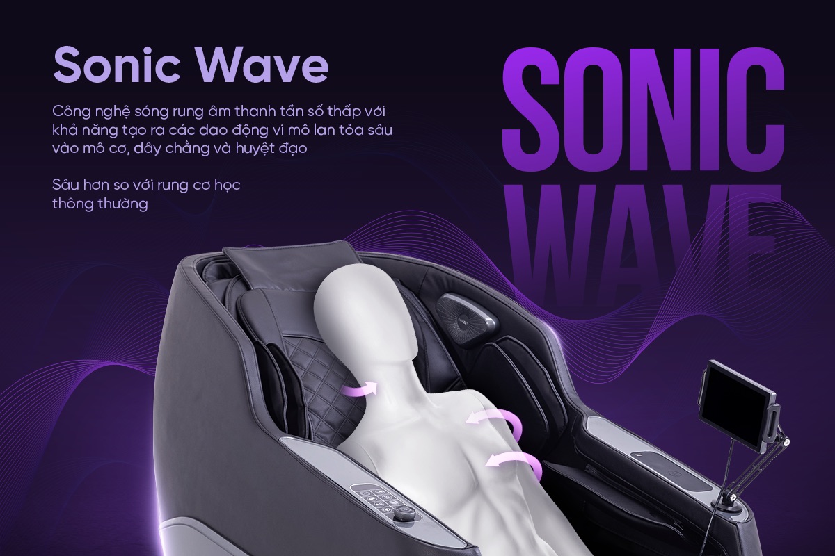 Ghế massage Sóng Âm Trị Liệu Con lăn 4D Toshiko T89 Pro Max, ảnh 3