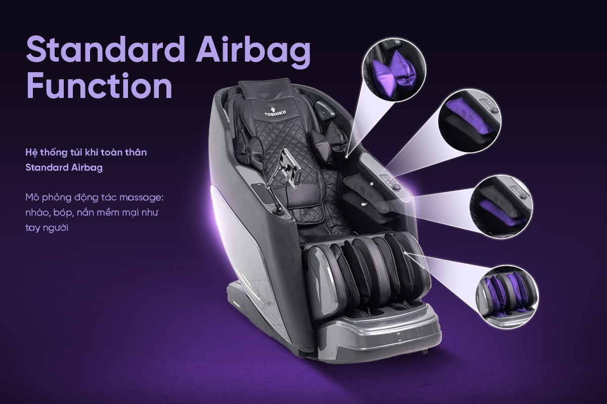 Ghế massage Sóng Âm Trị Liệu Con lăn 4D Toshiko T89 Pro Max, ảnh 6