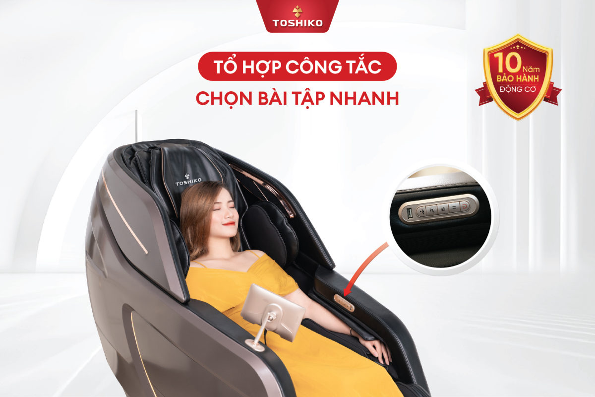 Ghế massage cao cấp 6D Toshiko T9900, ảnh 10