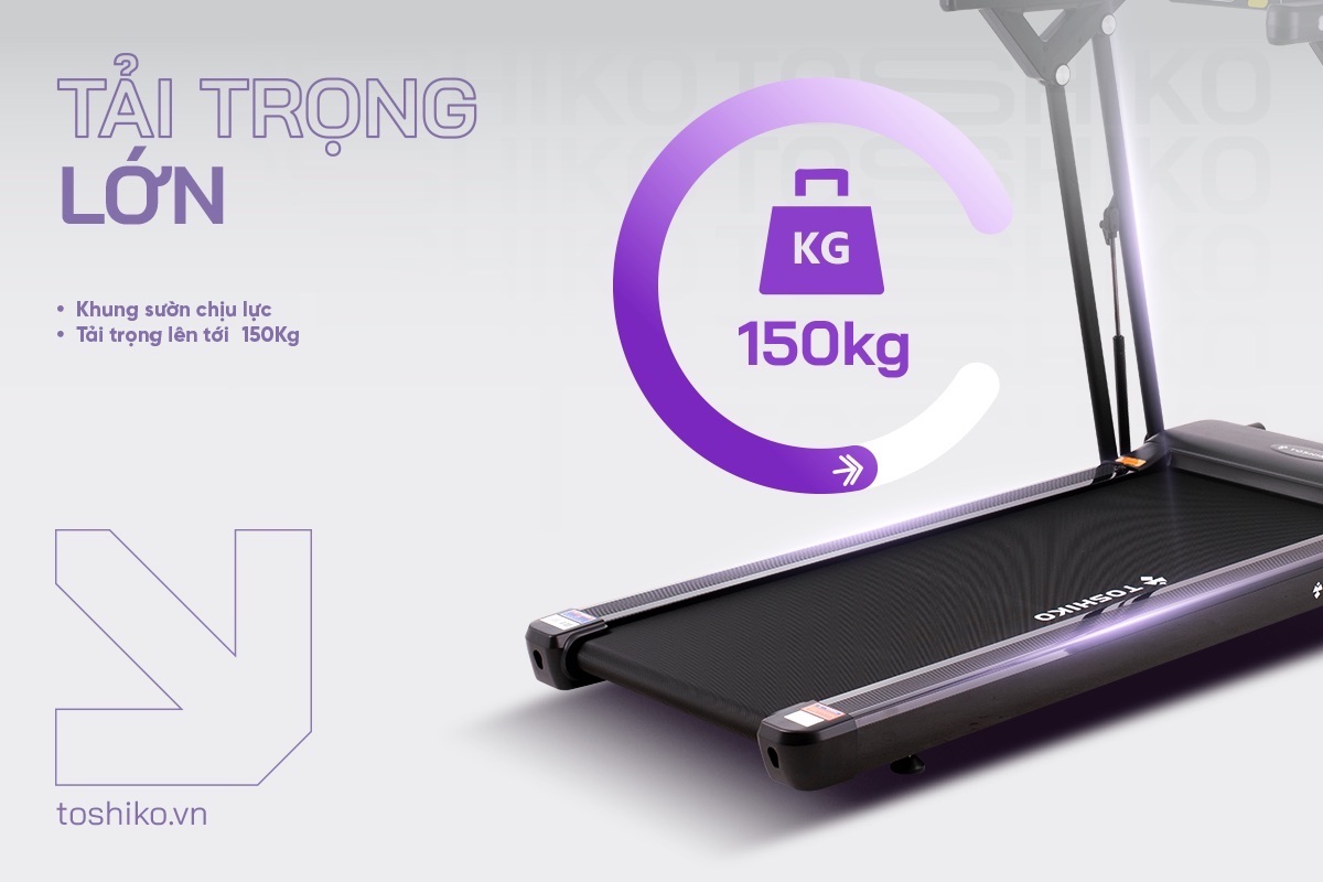 Máy chạy bộ gấp gọn Toshiko Iron Running, ảnh 2