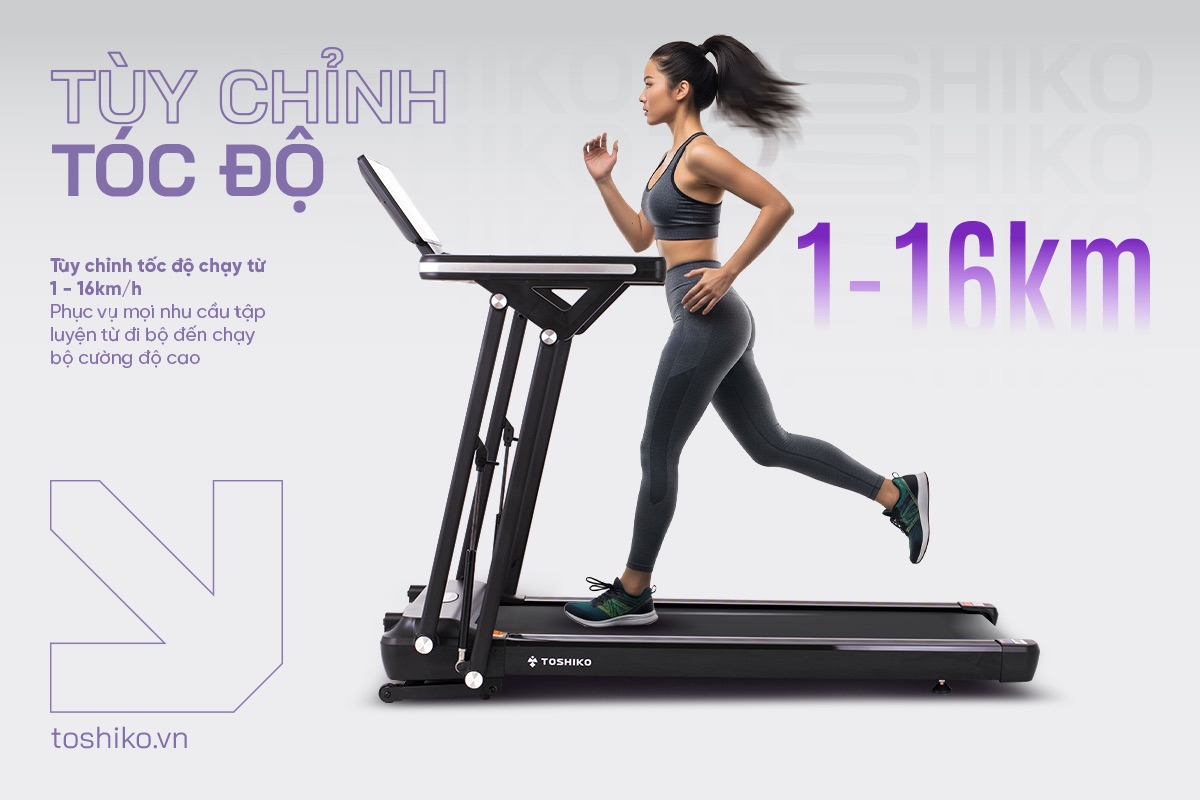 Máy chạy bộ gấp gọn Toshiko Iron Running, ảnh 3