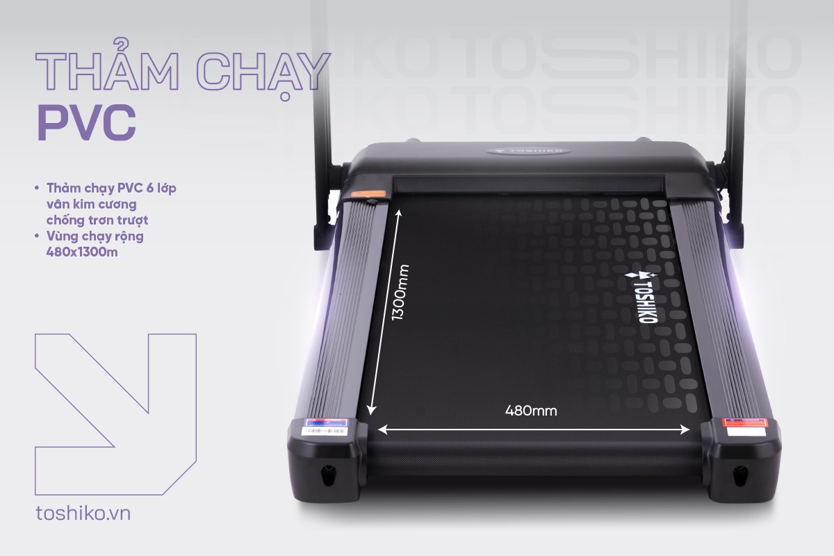 Máy chạy bộ gấp gọn Toshiko Iron Running, ảnh 4