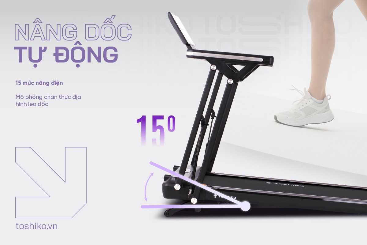 Máy chạy bộ gấp gọn Toshiko Iron Running, ảnh 6